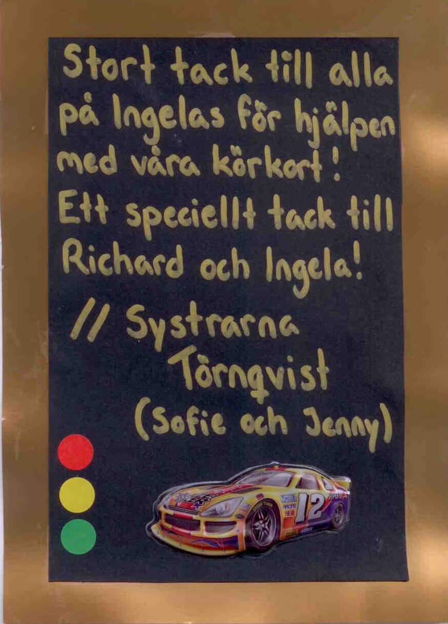 Tackkort systrarna Törnqvist